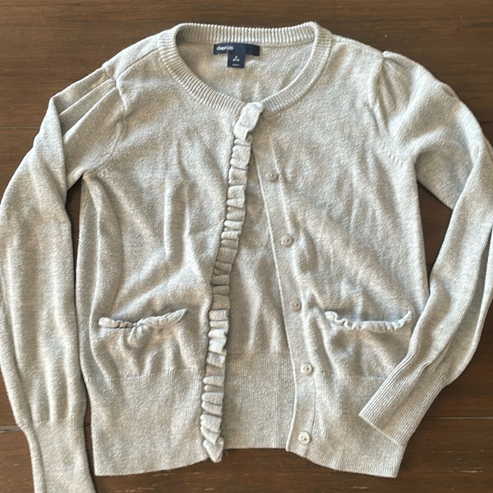 Girls gray cardigan